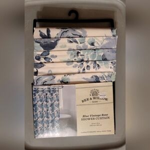 Blue Floral Shower Curtain